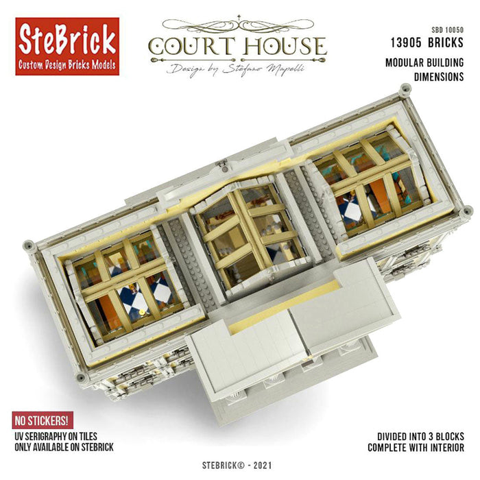 MOC-77106 The Court House Building Blocks DIY Small Particle Model without Stickers(13905PCS ） enginediyshop