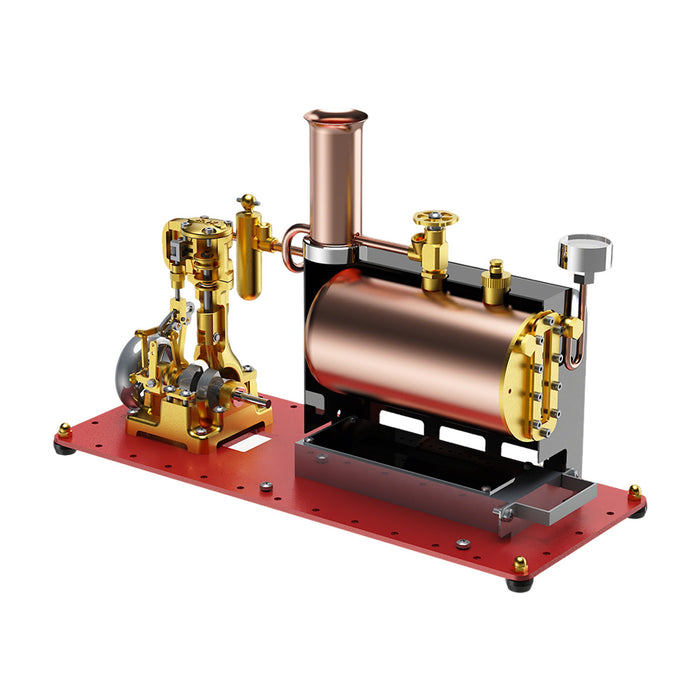RW-BL1K Steam Engine and Boiler Model Kit for Steam Boat Mini Reversible Reciprocating Single-Cylinder Steam Engine Kit