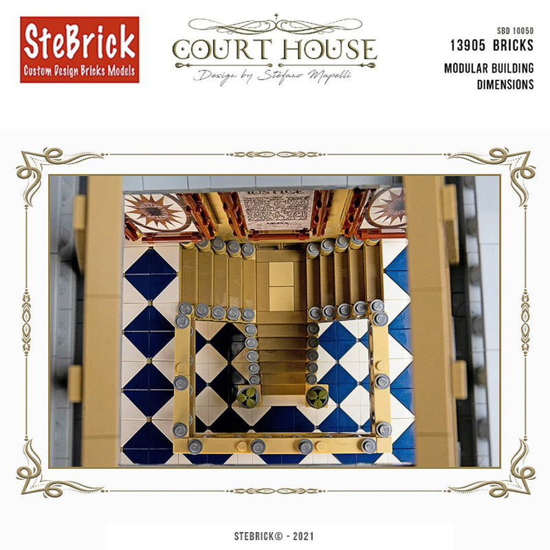 MOC-77106 The Court House Building Blocks DIY Small Particle Model without Stickers(13905PCS ） enginediyshop