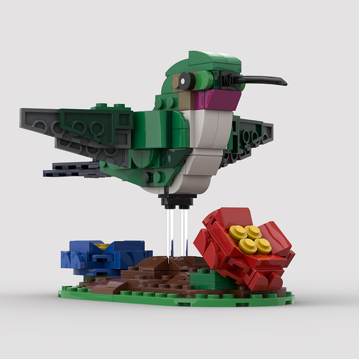 Hummingbird Building Blocks MOC-208816 Ruby-throated Hummingbird Building Blocks Set(235PCS ...
