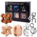 Advent Calendar Filler - Make Yours 6Pcs IQ Brain Teaser Set Metal Puzzle + Wooden Lock for Children Adults MT1142 enginediyshop