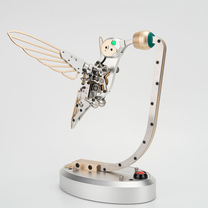 3D Metal Mechanical Hummingbird Dynamic Bionic Bird Model with Transmission DIY Assembly Kit enginediyshop