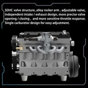 HOWIN ENGINE L4-172 17.2cc SOHC Inline Four-cylinder Four-stroke Water-cooled Electric Nitro Internal Combustion Engine Model for 1/6 1/8 RC Cars Ships enginediyshop