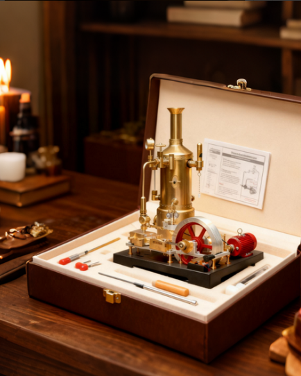 RETROL SE-03 DIY Steam Engine Model Kit with Generator & Light Educational Mechanical Building Set(38 PCS ) enginediyshop