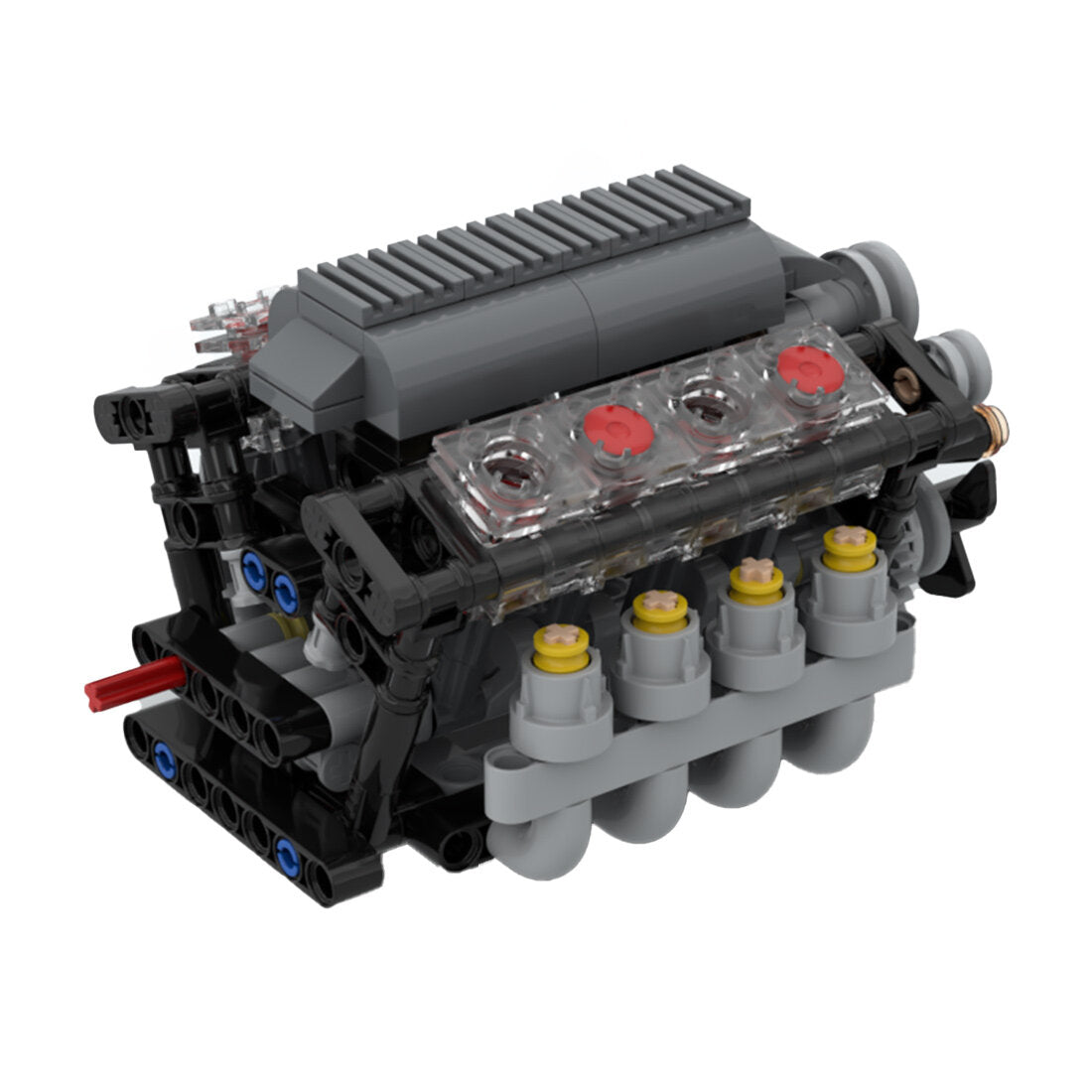 V8 Engine with Gearbox Tech Engine Model Particle Building Blocks MOC ...