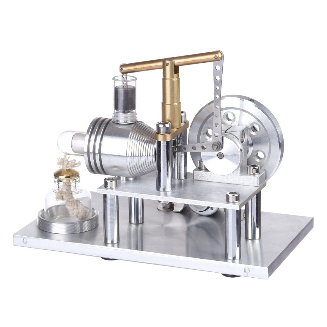 Stirling Engine Kit Hot Air Stirling Engine Electricity Generator with Colorful LED enginediyshop