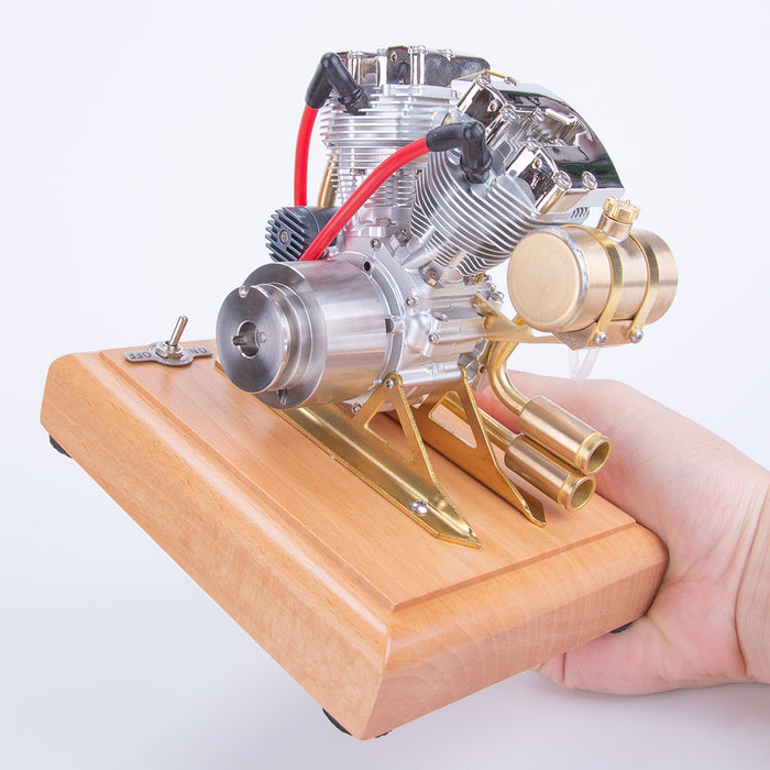 RETROL 4.2CC OHV V-Twin Cylinder Four-stroke Motorcycle Gasoline Internal Combustion Engine Model enginediyshop