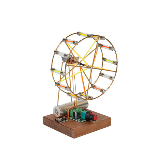 Rotating Colorful Ferris Wheel DIY Kit (Manual Soldering) enginediyshop