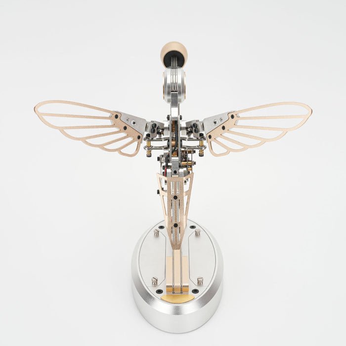 3D Metal Mechanical Hummingbird Dynamic Bionic Bird Model with Transmission DIY Assembly Kit enginediyshop