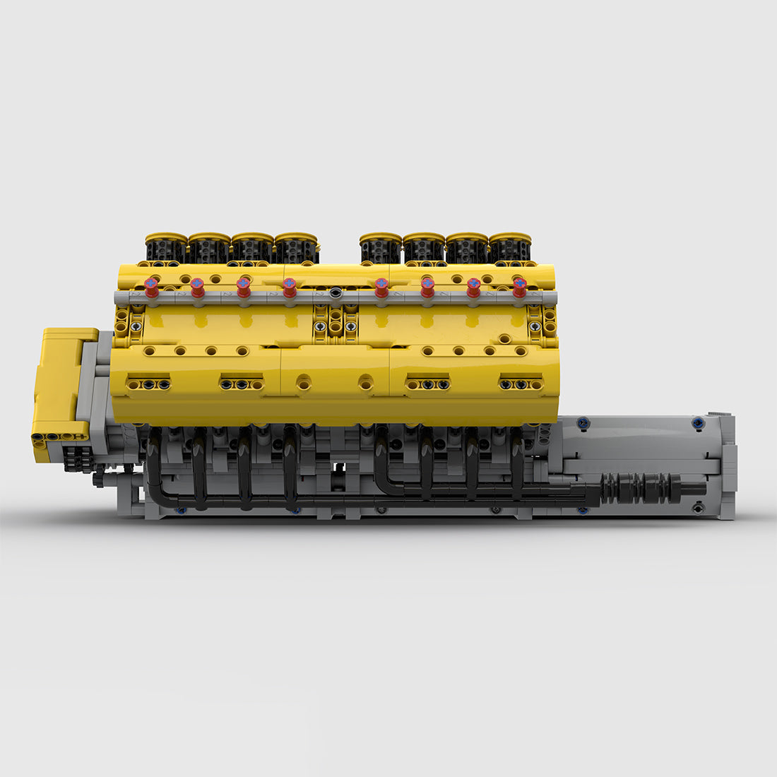 V16 Engine with Dual Pushrod Valves Building Block Engine Model MOC-16 ...
