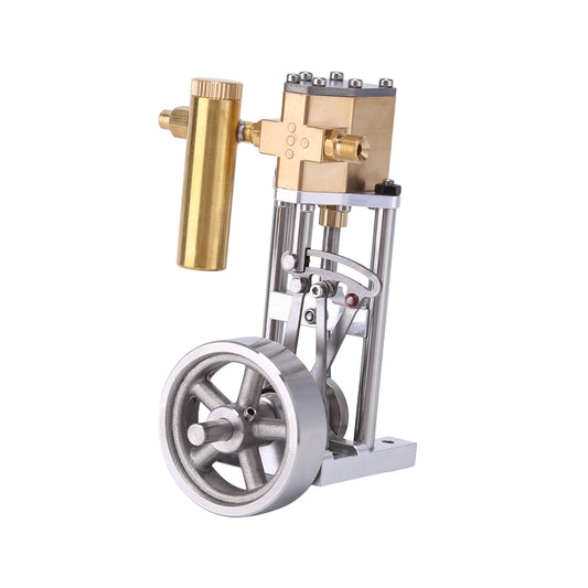 V1313 Mini Vertical Single-Cylinder Steam Engine Model with Reversing Mechanism Steam-Powered Mechanical Model Experimental Kit enginediyshop