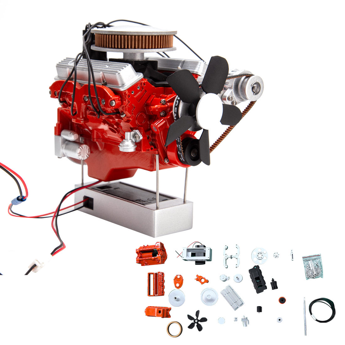 Engine Model Reference ENJOMOR V8 Internal Combustion Engine Model Kit 1/6 Scale Working 3D-P ...