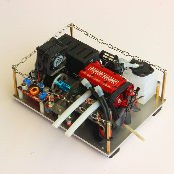 SEMTO ST-NF2 L2 DIY Miniature Gasoline Engine Model with 12V DC Generator, Stabilized Charging Module and Base Ignition Set enginediyshop