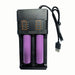 USB Intelligent Fast Charger for 3.7V/4.2V 18650 Lithium Batteries Dual Slot Charging Station for Model Engine Power Battery Accessories enginediyshop