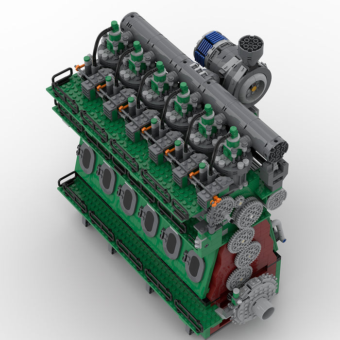 Binks Model R1500 Reciprocator Two-Stroke Reciprocator Diesel Engine Marine MOC Engine Model DIY Asse ...