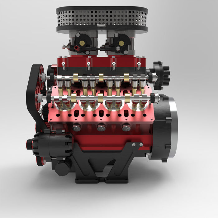 ENJOMOR GS-V8 PRO 78cc DOHC 4-Stroke 3-Ring 32-Valve Water-Cooled Gasoline Internal Combustion Engine Model with Electric Start (Assembled Version)