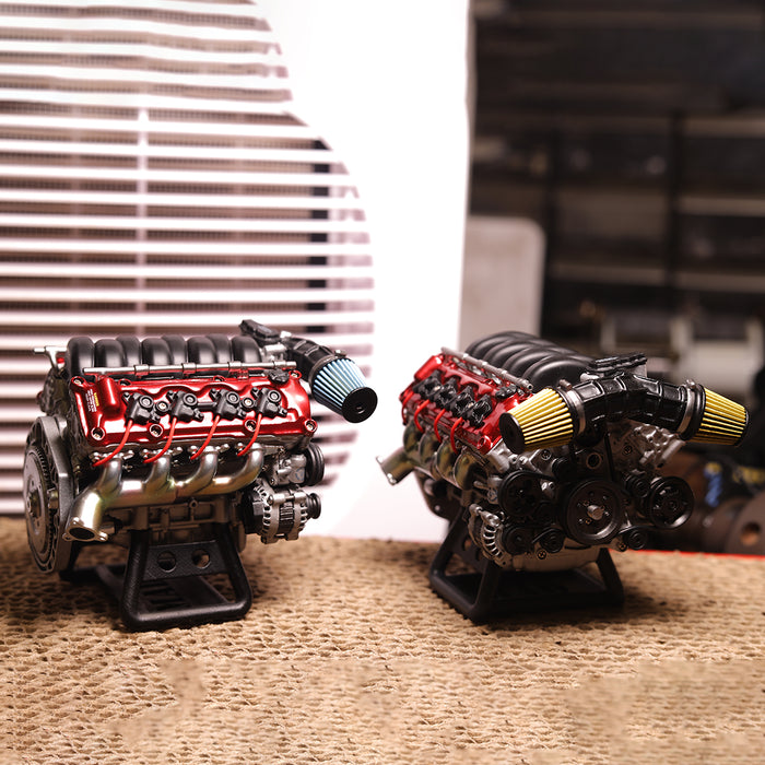 Mini v8 Modell Motor Funktioniert, MAD RC Simulation Dynamischer IC Motor Modell DIY Montage für AX90104 SCX10Ⅱ Capra VS4-10 Pro/Ultra Modellauto Mini v8 Modell Motor Funktioniert, MAD RC Simulation Dynamischer IC Motor Modell DIY Montage für AX90104 SCX10Ⅱ Capra VS4-10 Pro/Ultra Modellauto