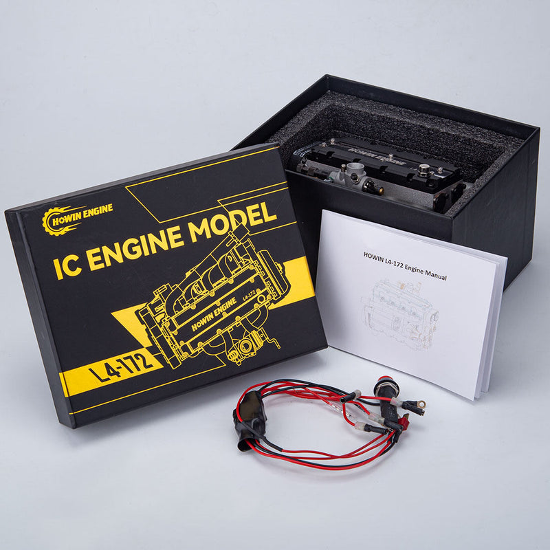 HOWIN ENGINE L4-172 17.2cc SOHC Inline Four-cylinder Four-stroke Water-cooled Electric Nitro Internal Combustion Engine Model for 1/6 1/8 RC Cars Ships enginediyshop