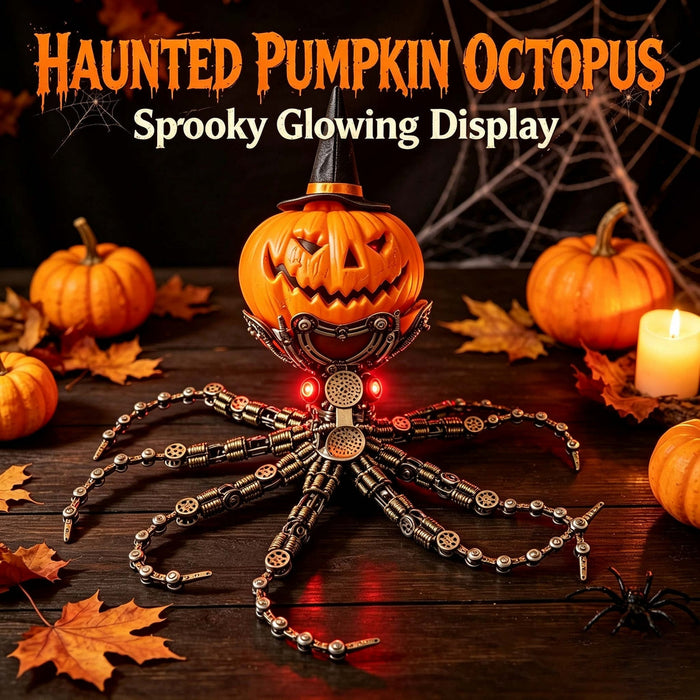 Punkbuild Steampunk Mechanical Octopus Metal Model Kit – Pumpkin Head, 2400+ PCS enginediyshop