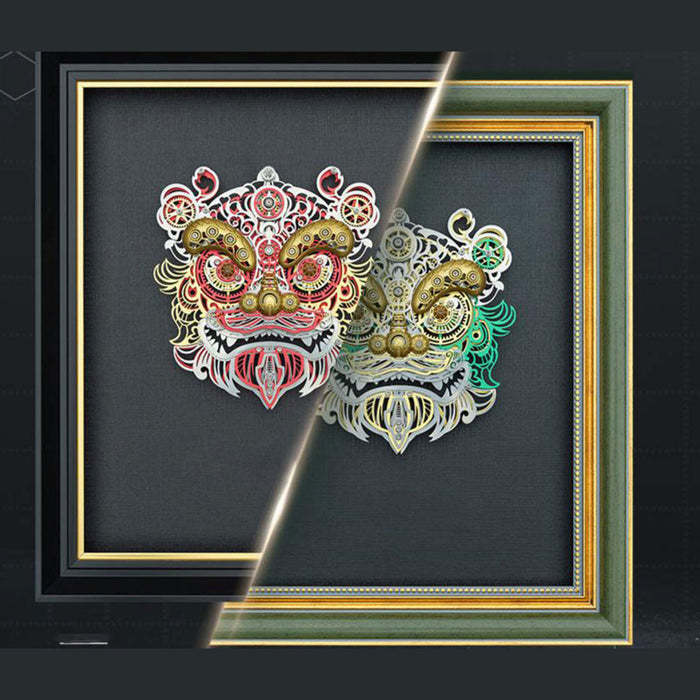 3D Metal Fortune Creature Futuristic Mechanical Relief Wall Art DIY  Model Kit -237PCS enginediyshop