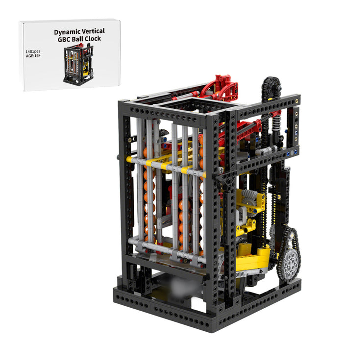 MOC-111898 Vertical Basketball-driven Clock Building Blocks Set(Dynamic Version/1481PCS）