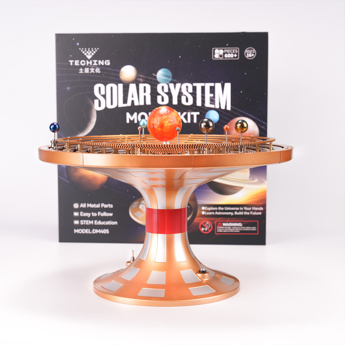 Metal DIY Mechanical Solar System Model Kit, Dynamic Orbital Desk Ornament -600+PCS enginediyshop