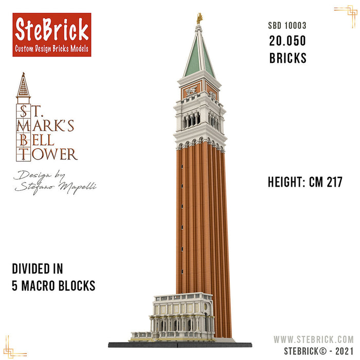 MOC-99638 1/50 St-Mark's Bell Tower Building Blocks MOC Set Toys (20050PCS) enginediyshop