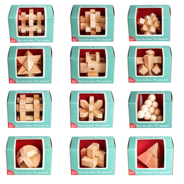 Advent Calendar Filler - Make Yours  12-piece beech wood lock set educational toy enginediyshop