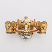 RW-V2 Mini V-Shape Double Cylinder Reciprocating Steam Engine Model for 70-130cm Steamships (Forward and Reverse Rotation/Without Boiler) enginediyshop