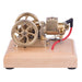 Mini 1.6cc Water-cooled Single-cylinder 4-stroke Gasoline Engine Internal Combustion Engine Model with Wooden Base enginediyshop