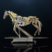 3D Metal Mechanical Horse Model DIY Dynamic Creature Assembly Sculpture with Precision Transmission Structure Powered Model Art Installation Display Kit-300+PCS enginediyshop