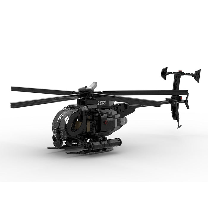 Mocsage MOC-88275 MH-6 Little Bird Helicopter Model Building Blocks Set -595PCS enginediyshop