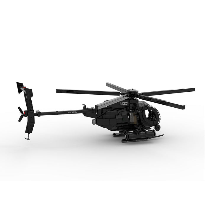 Mocsage MOC-88275 MH-6 Little Bird Helicopter Model Building Blocks Set -595PCS enginediyshop