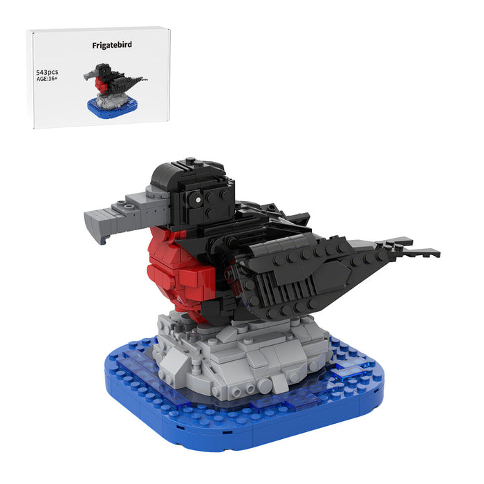 MOC-226035 FrigateBird Building Blocks Set, Realistic Tropical Seabird, Collectible Wildlife Brick Set (543PCS) enginediyshop