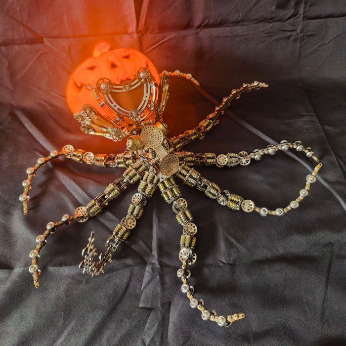 Punkbuild Steampunk Mechanical Octopus Metal Model Kit – Pumpkin Head, 2400+ PCS enginediyshop