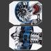 TECHING Mini Turbofan Engine Kit - DIY Metal Mechanical Visible Electric Motorized Jet Engine Model for STEM Education (170PCS+) enginediyshop