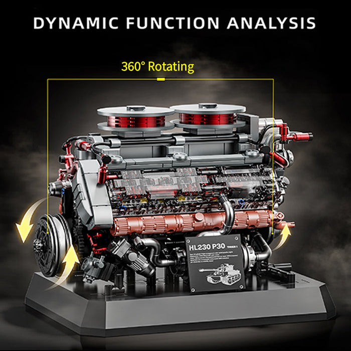 Moc Military Tiger Tank Engine Building Blocks Set（1236PCS） enginediyshop