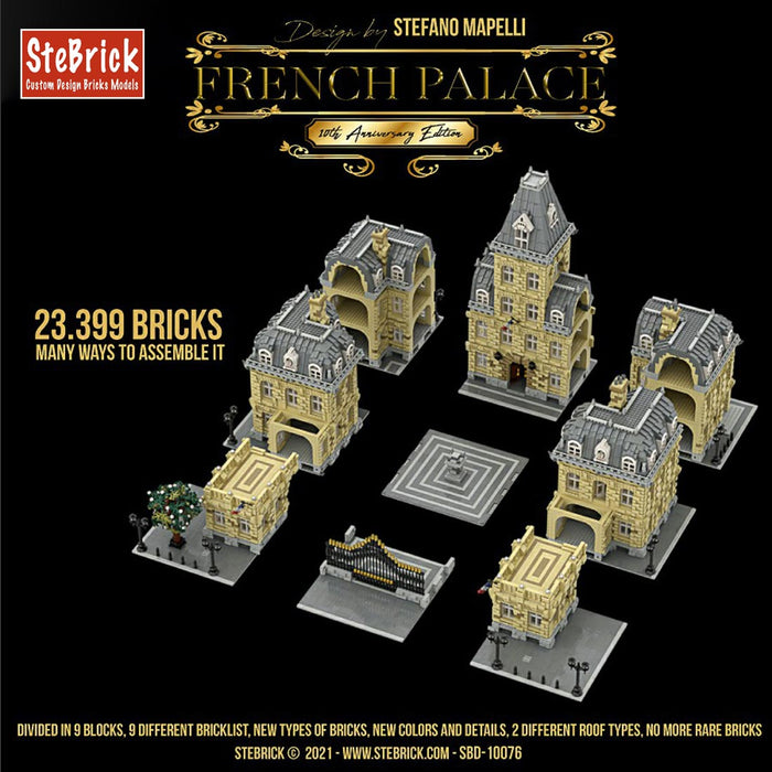 MOC-70573  French Palace 10th Anniversary Edition  French Palace V2.0 Bricks DIY Building Block Small Particle Model（23399PCS) enginediyshop