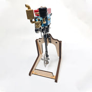 RETROL 2.6cc Single Cylinder 4-Stroke Gasoline Engine Mount Kit with Underwater Propeller Tail Assembly & Mounting Bracket for 1-1.3m Model Fishing Boats - enginediyshop