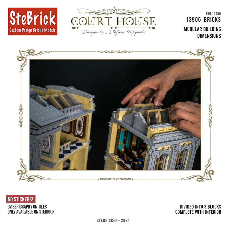 MOC-77106 The Court House Building Blocks DIY Small Particle Model without Stickers(13905PCS ） enginediyshop