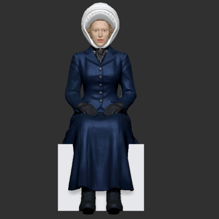 DM229 Vintage Seated Lady & Gentleman Figurines for 1886 Tricycle Car Model enginediyshop