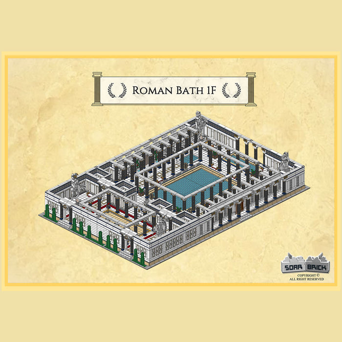 Ancient Roman Bath Historical Display Building Block Set-30812PCS enginediyshop