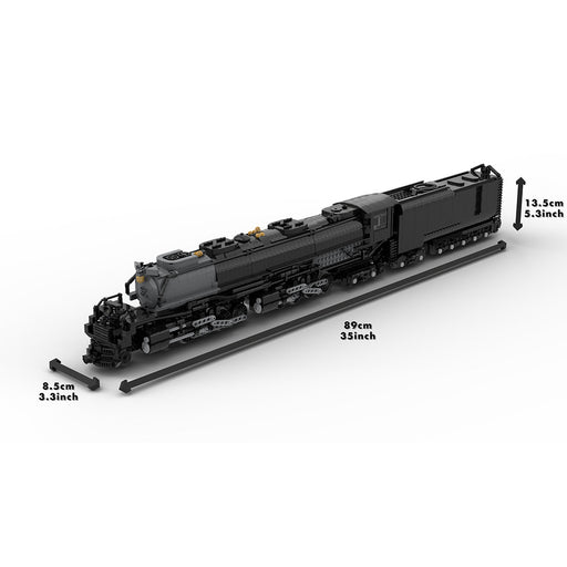 MOC-89126 1/40 4014 Big Boy Dynamic RC Train Model Building Blocks Set (3200pcs+/Black) enginediyshop