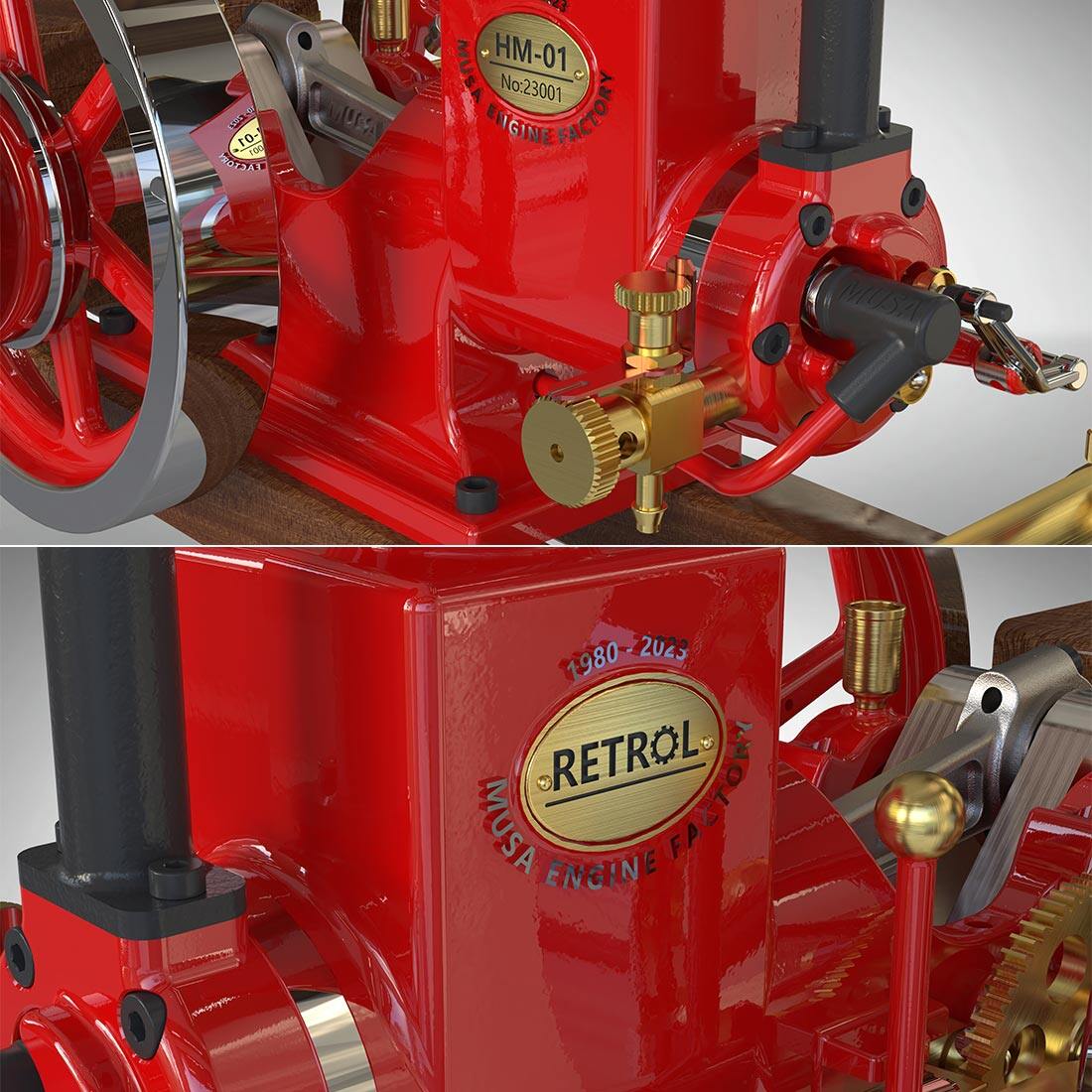 Hm01 Engine RETROL HM-01 7cc Antique Hit and Miss Model - Working 4-Stroke Horizon ...