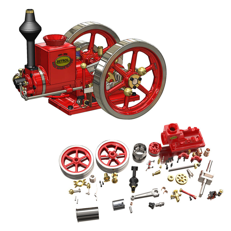 RETROL ENGINE HM-01 7cc Engine 4-stroke Horizontal Hit and Miss Internal Combustion Engine Model