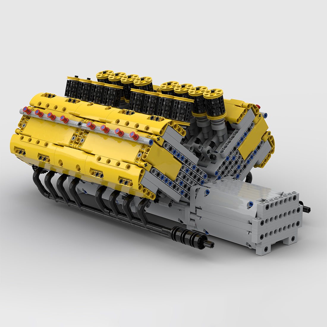 V16 Engine with Dual Pushrod Valves Building Block Engine Model MOC-16 ...