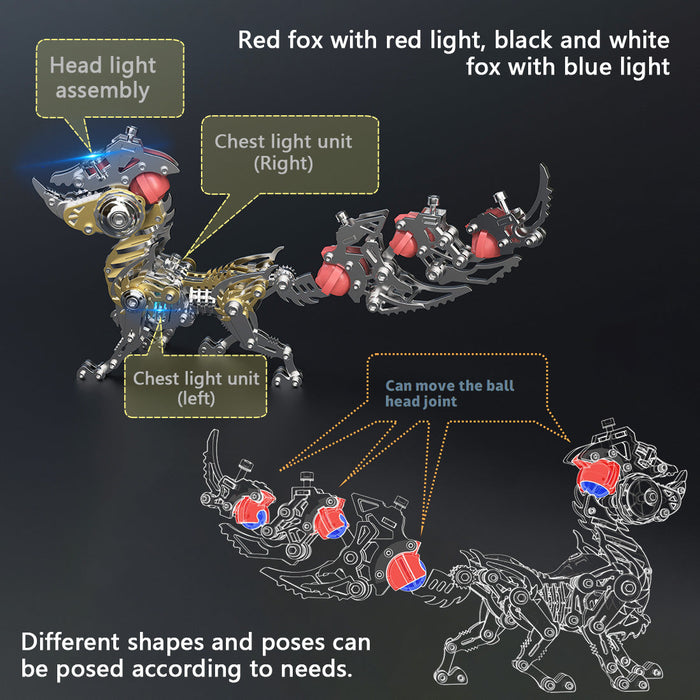 DIY Fox 3D Assembly Mechanical Model Creative Gift Set (339PCS) enginediyshop