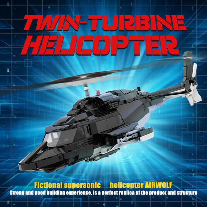 Mocsage MOC-149250 Helicopter Model Assembly Toy Building Blocks Set Creative Ornament (1039PCS) enginediyshop