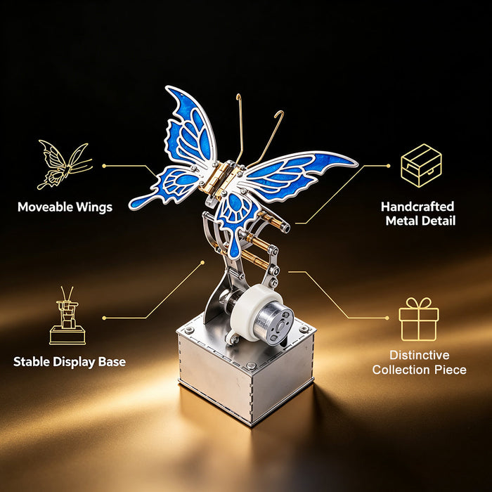 Punkbuild Mechanical Butterfly Stainless Steel DIY  Model Kit enginediyshop