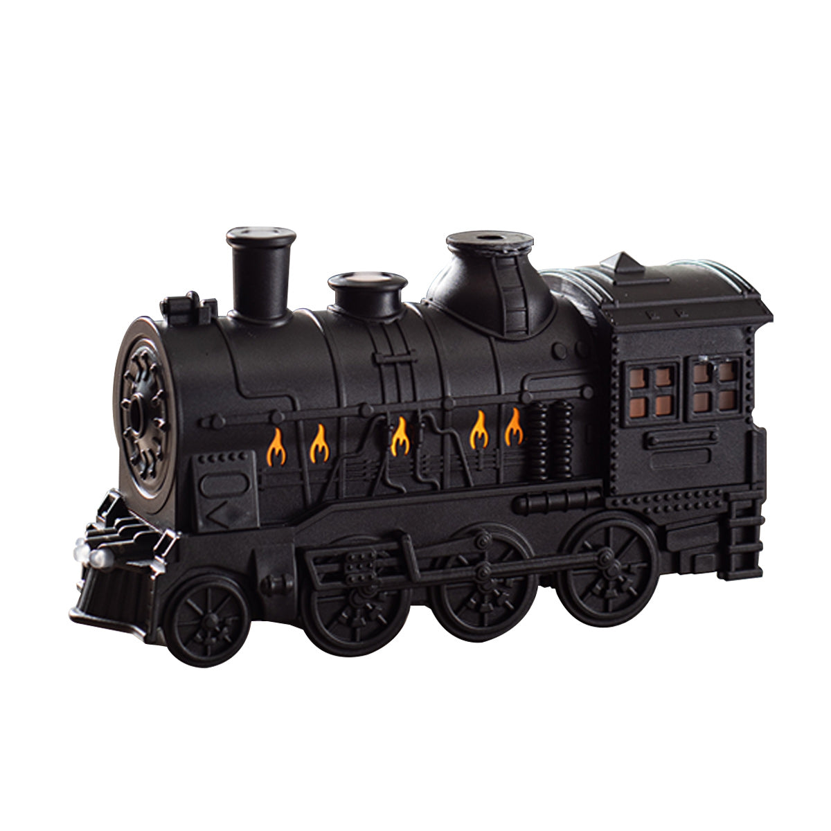 300ml Vintage Steam Train Aromatherapy Essential Oil Diffuser and Humidifier with Dual-Color LED Light (Standard US Power Supply/Bronze) enginediyshop